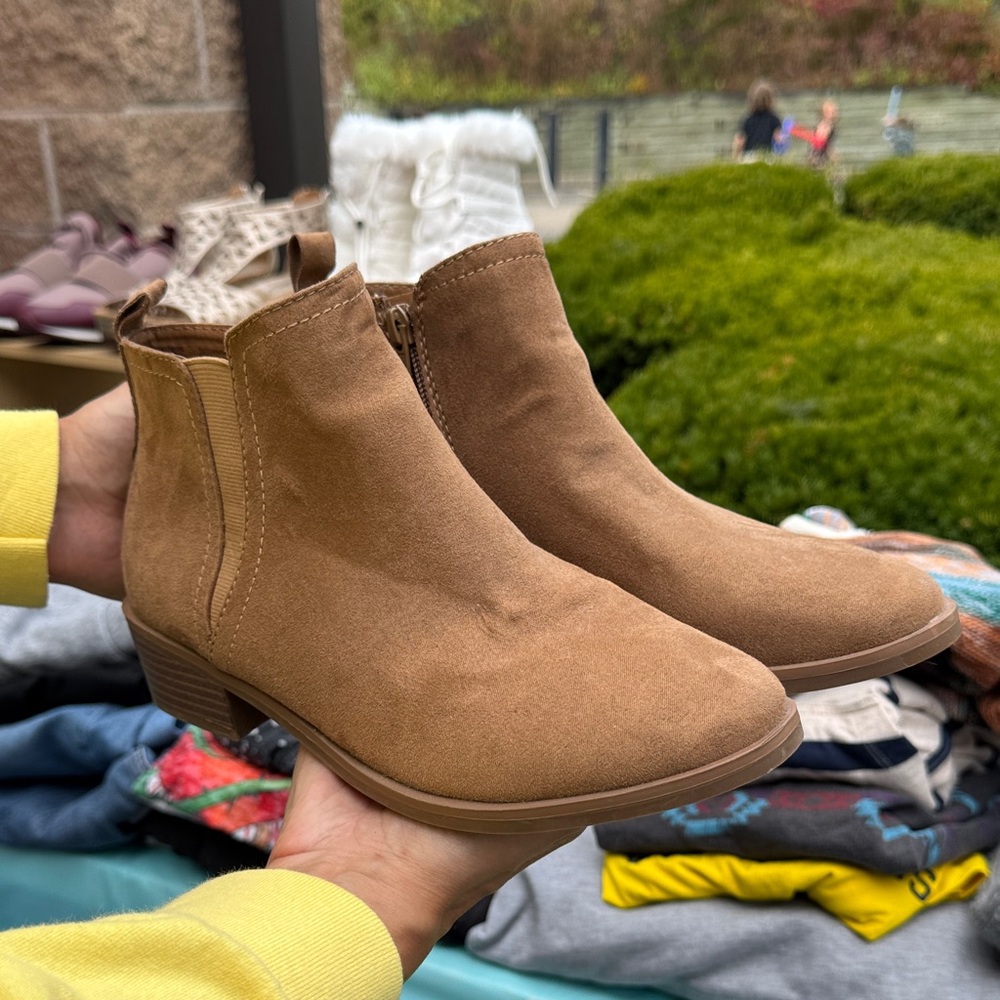 Time and Tru Brown Ankle Booties
